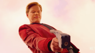 We can't wait to see what kind of horrorshow is lurking beneath the cheesy trailer for <i>Black Mirror</i>'s <i>Star Trek </i>parody